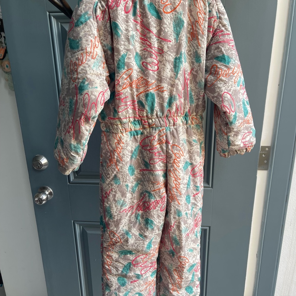 Vintage Hot Gear Kids 90s Snowsuit Vibrant Colorblock Pink Ski Winter One-Piece - Picture 6 of 10